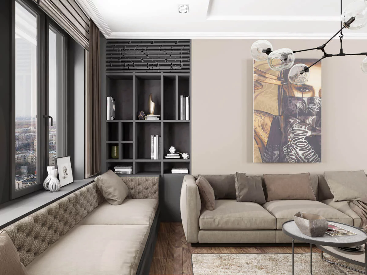 Living room interior designed by ED Design Studio